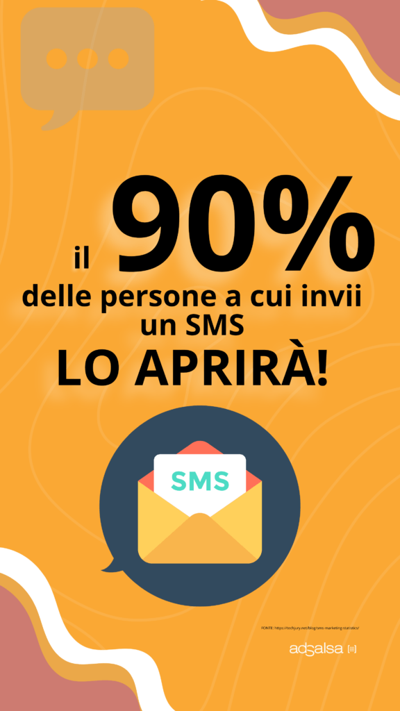 Il 90% delle persone a cui invii un SMS lo aprirà